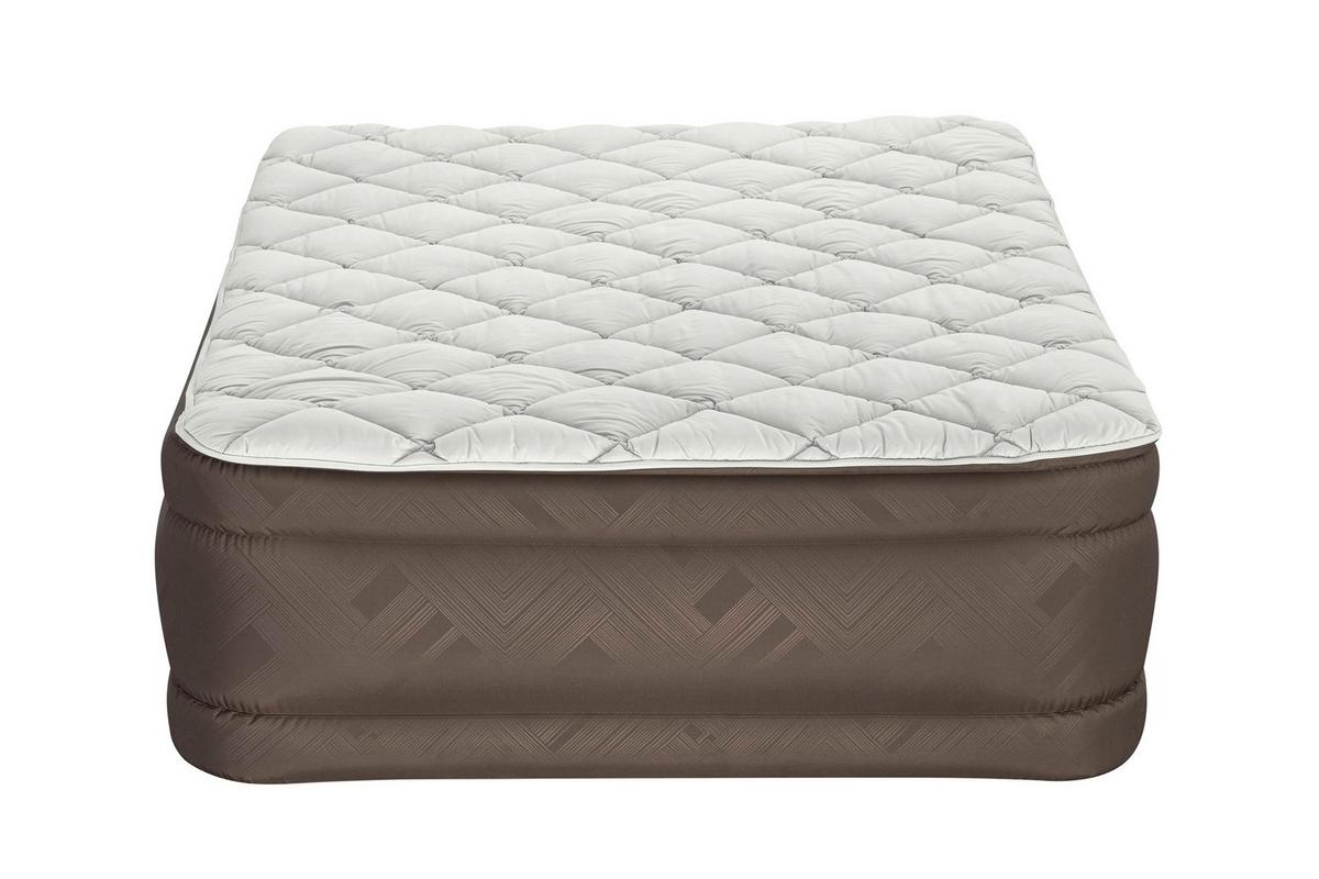 Luftbett Gloria 203x152x51 Cm Bis 350kg, Inkl. Pumpe - Braun/Grau, KONVENTIONELL, Kunststoff/Metall (203/152/51cm) - Bestway