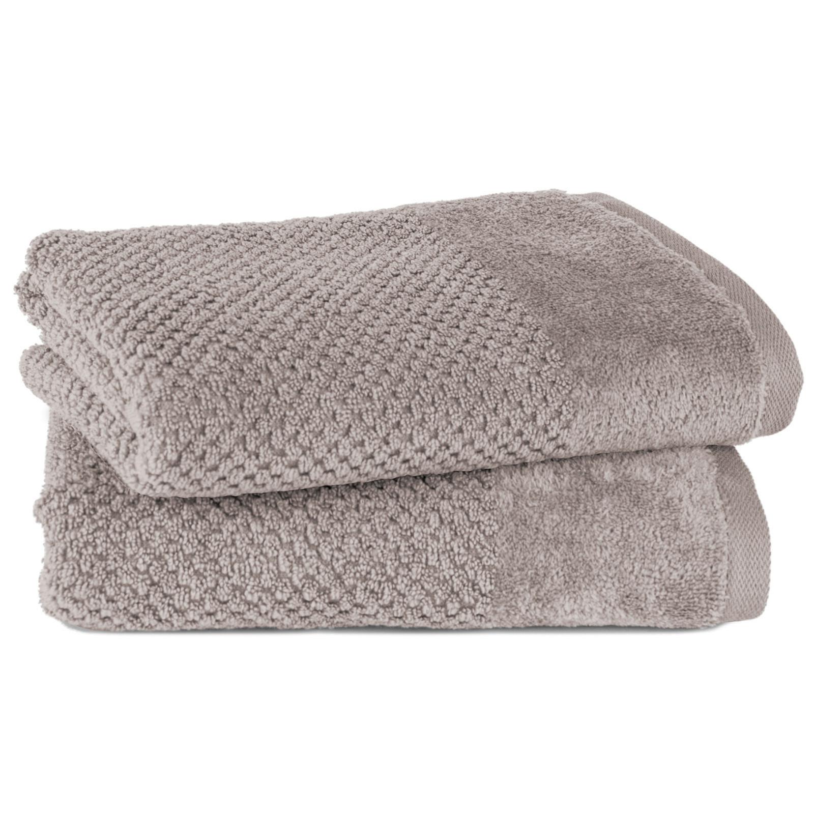 FROTTIERSET Popcorn 2er Set Taupe - Graubraun, Basics, Textil (50/100/10cm)