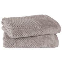 FROTTIERSET Popcorn 2er Set Taupe - Graubraun, Basics, Textil (50/100/10cm)