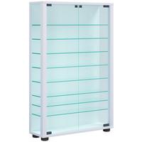 Vitrin Lumo Mini - fehér, Design, faalapú anyag/üveg (59/91/18cm) - MID.YOU