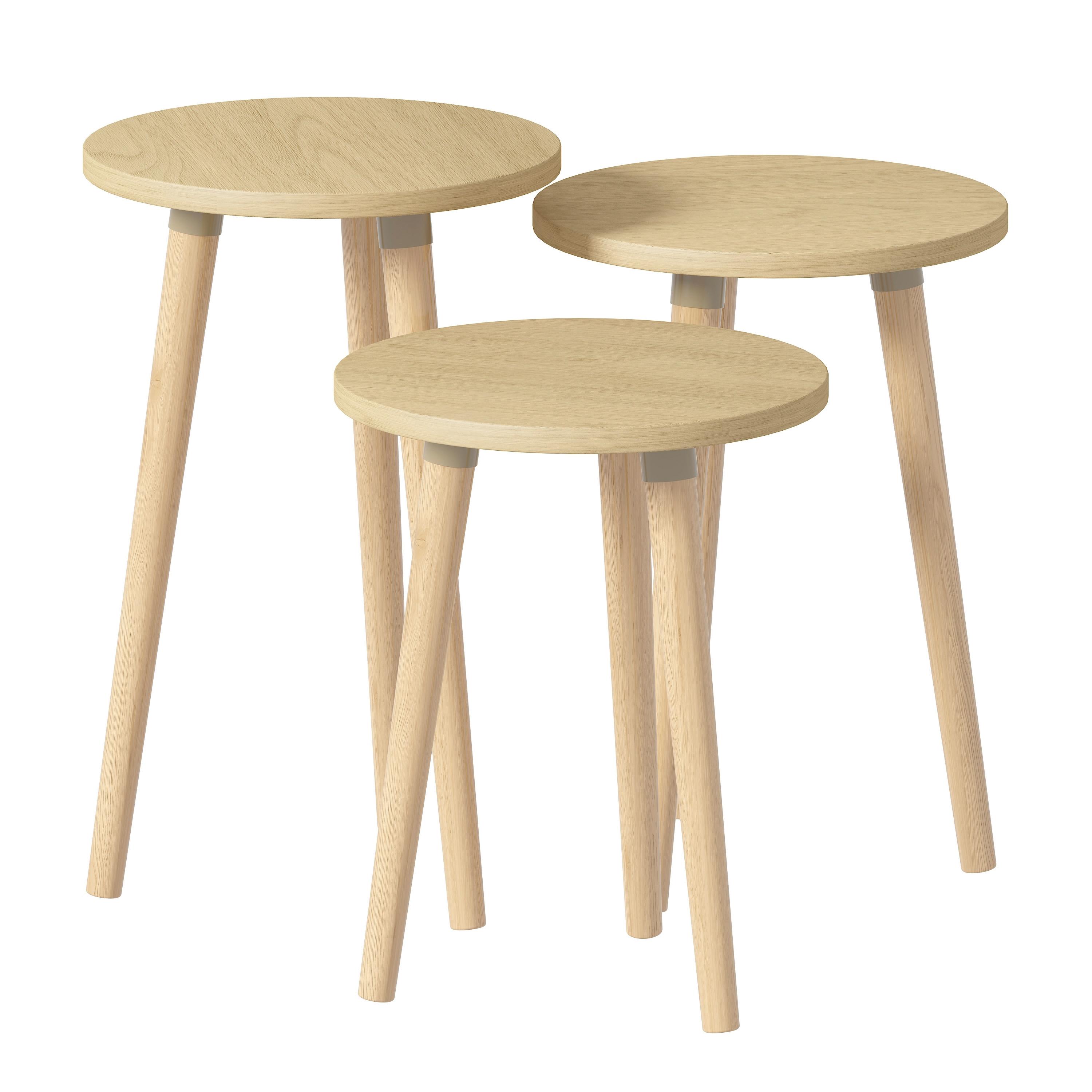 PRÍRUČNÝ STOLÍK "BARILO" - dub medový, Design, kompozitné drevo (33,5/33,5/52cm) - MID.YOU