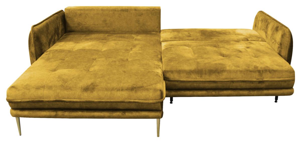 Ecksofa Whisper Senfgelb S: 196x264 cm - Goldfarben/Senfgelb, Design, Textil (196/264cm) - MID.YOU