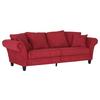 Bigsofa Lamour - Dunkelbraun/Rot, KONVENTIONELL, Holz/Textil (270/80/110cm) - Livetastic