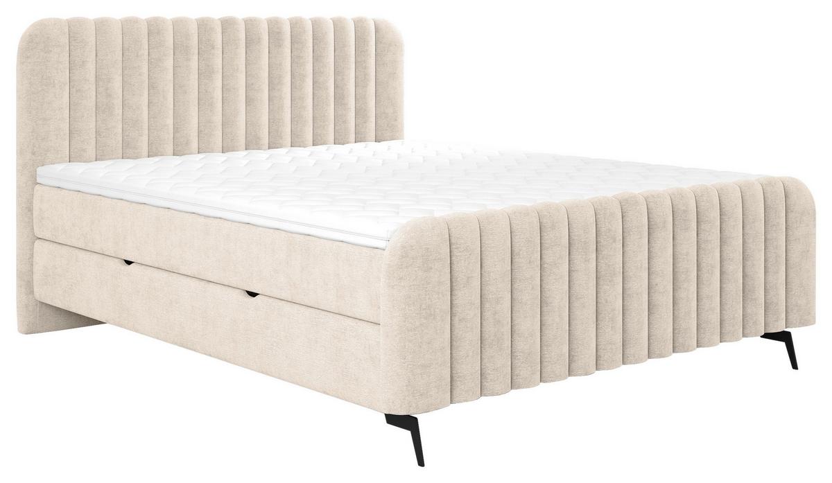 Boxbett Liam Naturfarben 180x200 Cm - Schwarz/Naturfarben, MODERN, Holz/Holzwerkstoff (180/200cm) - MID.YOU