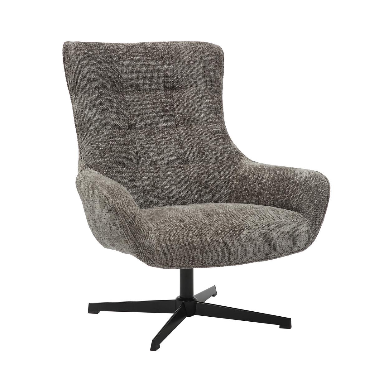 Sessel Dunkelgrau B: 81 Cm - Dunkelgrau/Schwarz, MODERN, Textil (81/103/85cm) - Livetastic