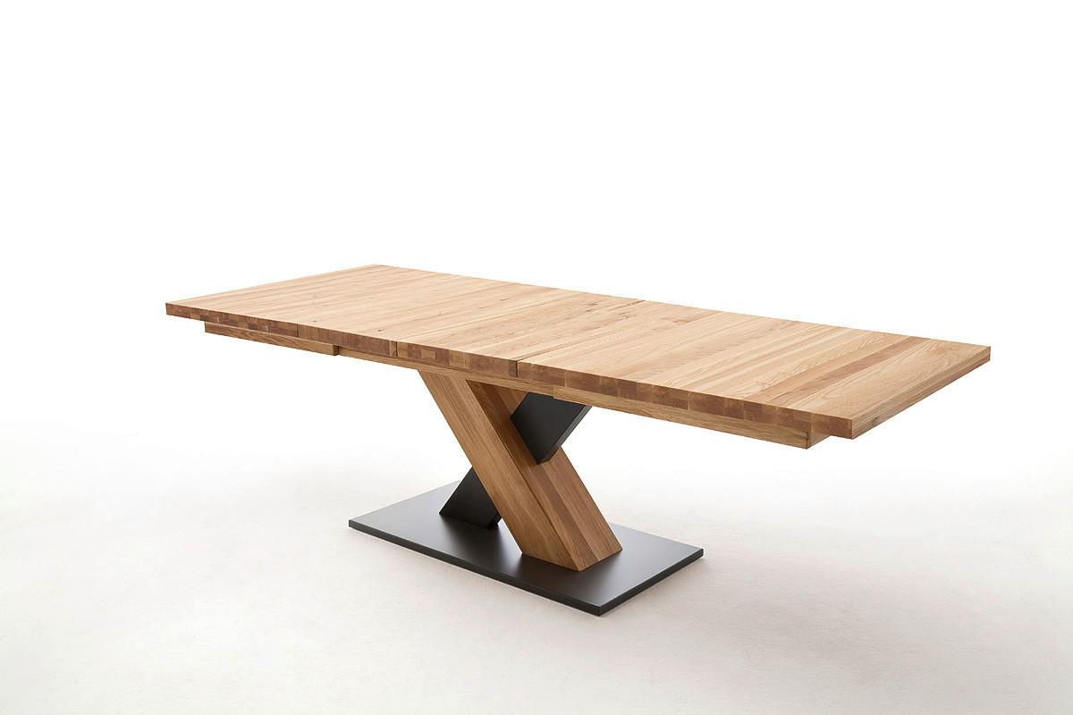 Ausziehtisch Mendoza 140 Az 140-220x78x90cm Wildeiche - Wildeiche/Schwarz, Trend, Holz/Holzwerkstoff (140-220/78/90cm)
