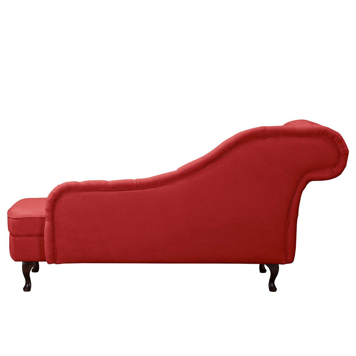 Récamiere Pako Rot B: 185cm - Rot/Braun, Design, Textil (185/93/75cm) - Livetastic
