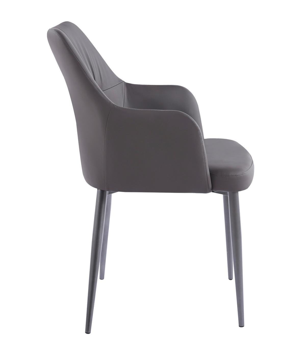 SADA ŽIDLÍ S PODRUČKAMI MERIT 125 - černá/antracitová, Moderní, kov/textil (55/88/64cm) - MID.YOU