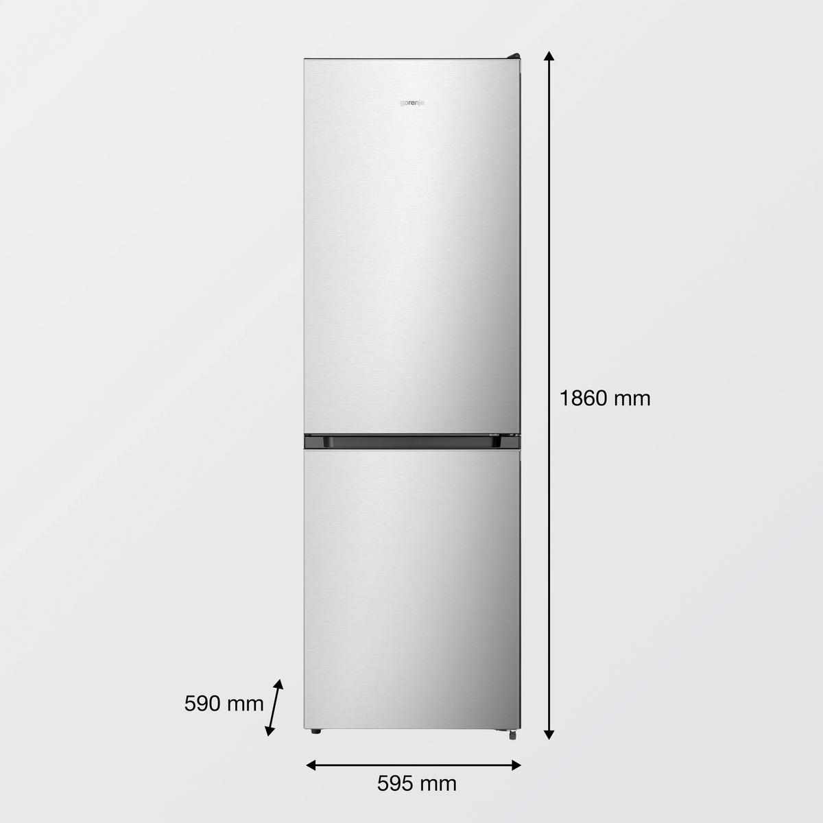 Kühl-Gefrier-Kombination NRK61 9D2XL4, - Silberfarben, Basics, Metall (59,5/186/59cm)