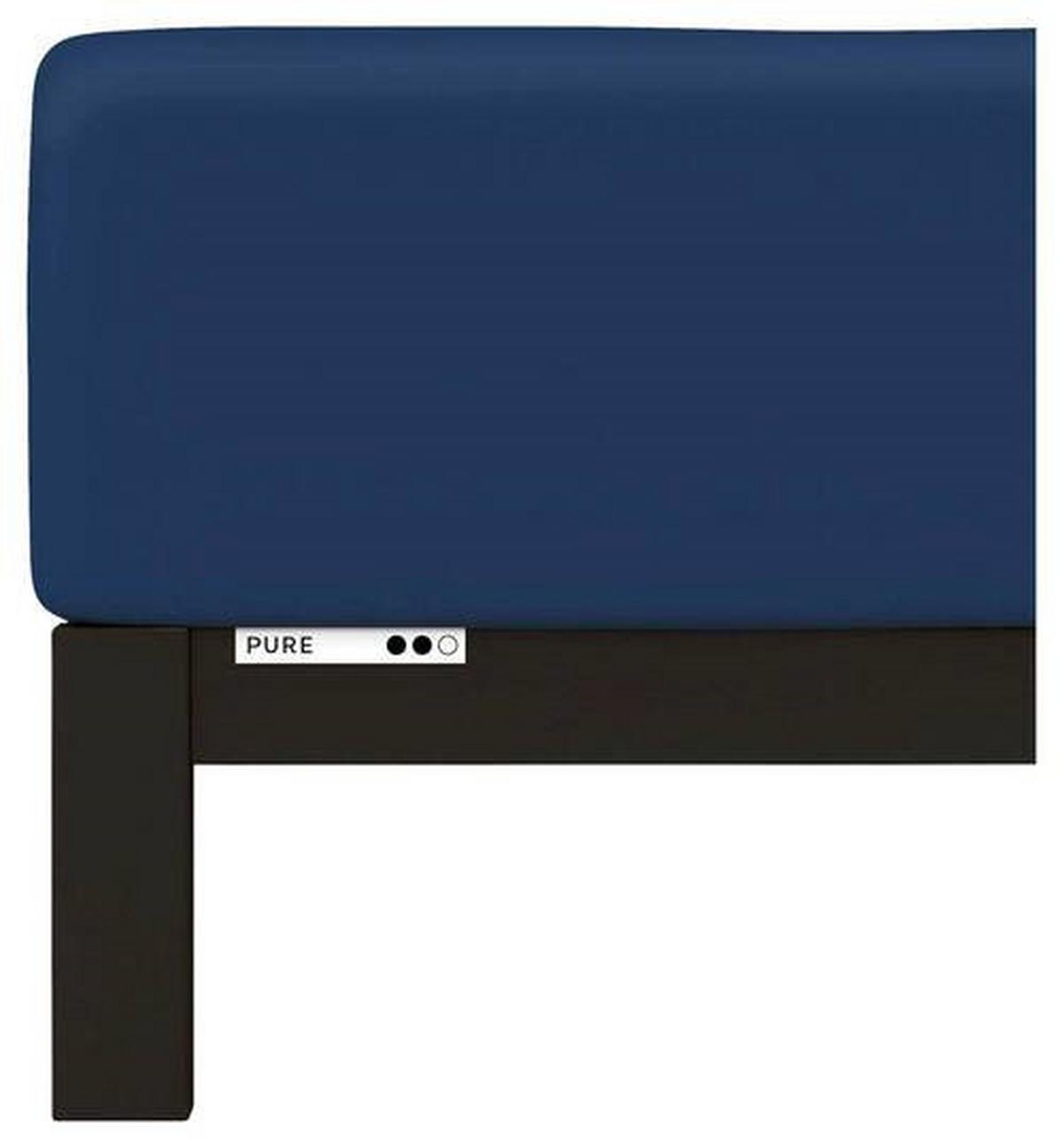 Boxspring-spannleintuch Pure Boxspring - Dunkelblau, Basics, Textil (120-130/200-220cm) - Schlafgut