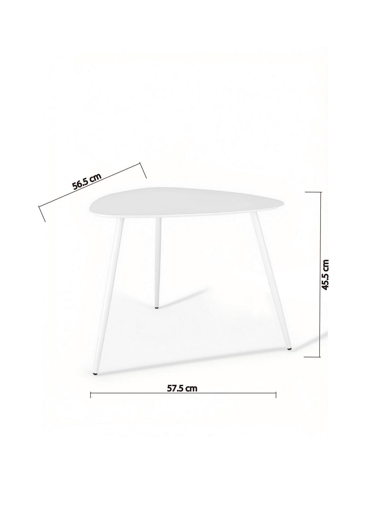 KONFERENČNÍ STOLEK FINE BÍLÁ - bílá, Moderní, kov (56/45,5/57,5cm) - Mömax