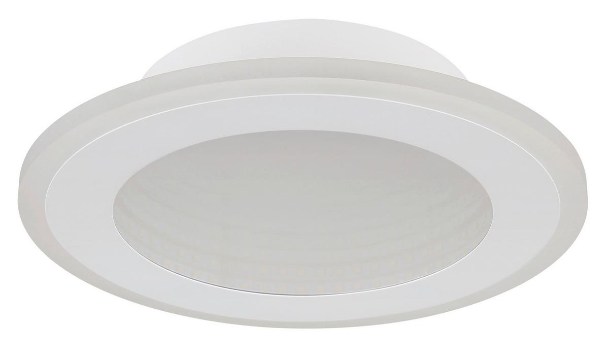 Led-deckenleuchte 48919-12r - Opal/Weiß, Design, Kunststoff/Metall (22,5/4cm) - Globo