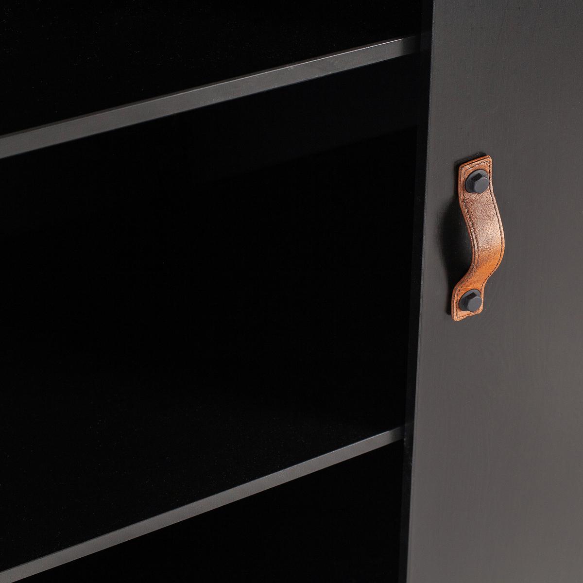 DREHTÜRENSCHRANK Dian Schwarz B: 94cm - Schwarz, Basics, Holz (94/180/40cm) - MID.YOU