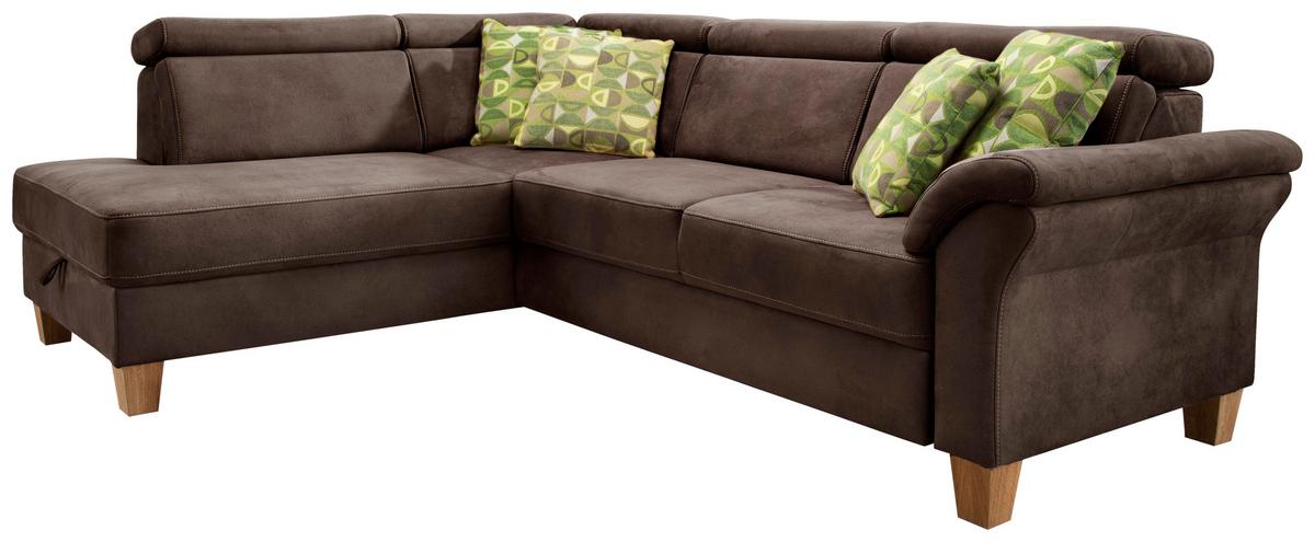 Ecksofa Arngast mokka mit Bettkasten, 194x245 cm - Eichefarben/Beige, KONVENTIONELL, Textil (194/245cm) - Sit & More
