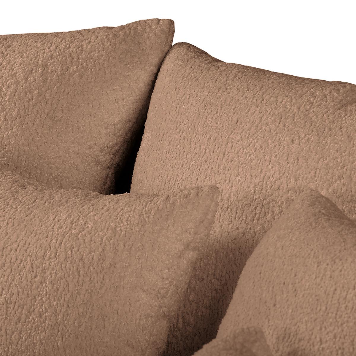 Bigsofa Naomi Hellbraun B: 284 Cm - Hellbraun/Schwarz, Design, Textil (284/94/148cm) - Livetastic