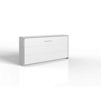 Vyklápacia posteľ JUIST horizontálna 90x200cm - biela, Modern, kompozitné drevo (90/200cm)