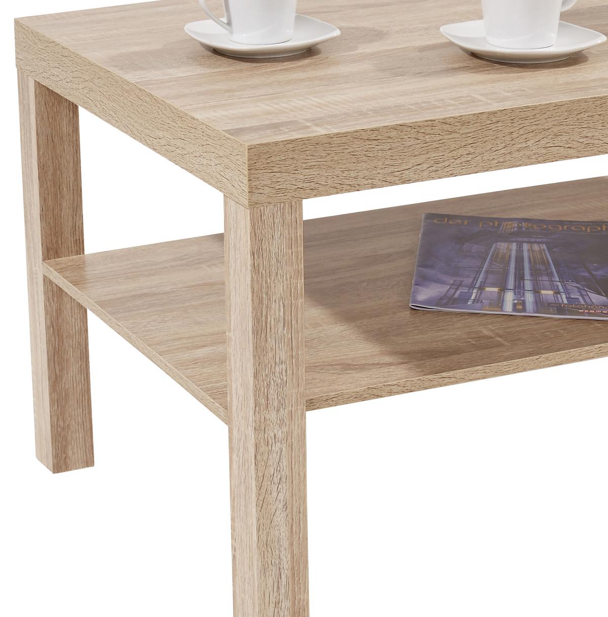 Couchtisch mit Ablagefach Light, Sonoma Eiche Dekor - Sonoma Eiche, MODERN, Holzwerkstoff (90/45/55cm)