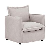 Sessel Toscana - Beige/Schwarz, Trend, Textil (120/82/98cm) - Livetastic