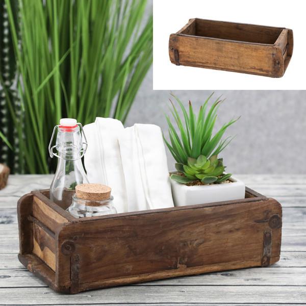 Dekokiste Henry - Hellbraun/Schwarz, Basics, Holz (30,00/9,00/15,00cm)