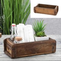 Dekokiste Henry - Hellbraun/Schwarz, Basics, Holz (30,00/9,00/15,00cm)