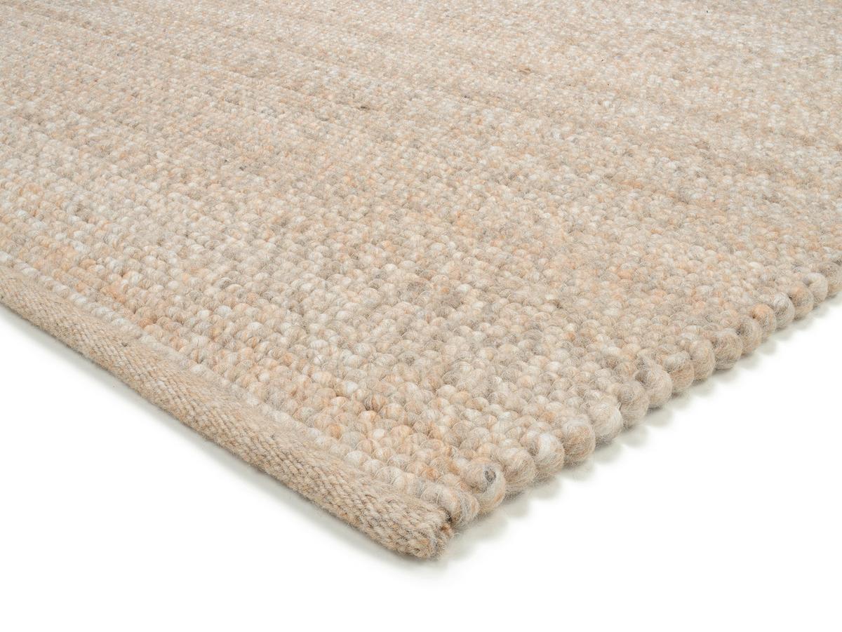 Handwebteppich Cappuccino Helsinki 80x300 cm, Wolle - Cappuccino, Basics, Textil (80/300cm) - Linea Natura