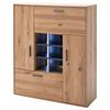 Highboard Teilmassiv B: 104 Cm Portland Anthrazit/eichefarben - Eichefarben/Anthrazit, Design, Holz/Holzwerkstoff (104/123/37cm) - Livetastic