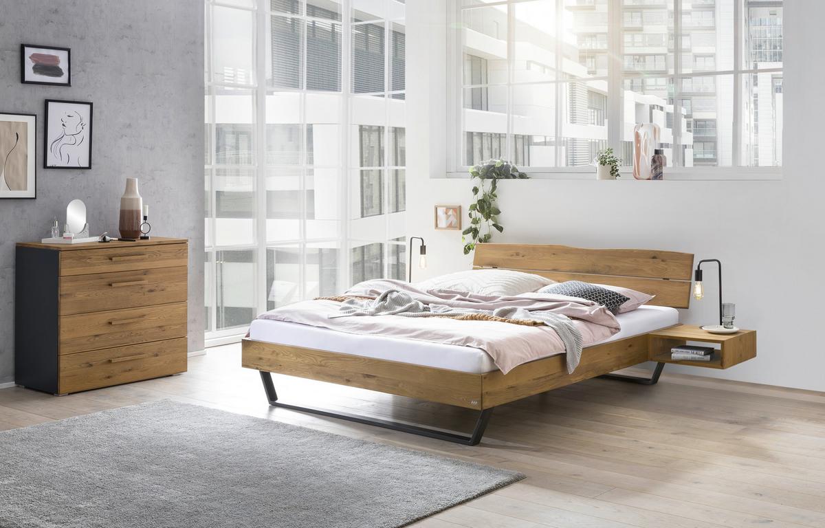 Nachttisch Akai, Wildeiche B: 50 Cm - Wildeiche, Natur, Holz (50/16/41cm) - Hasena