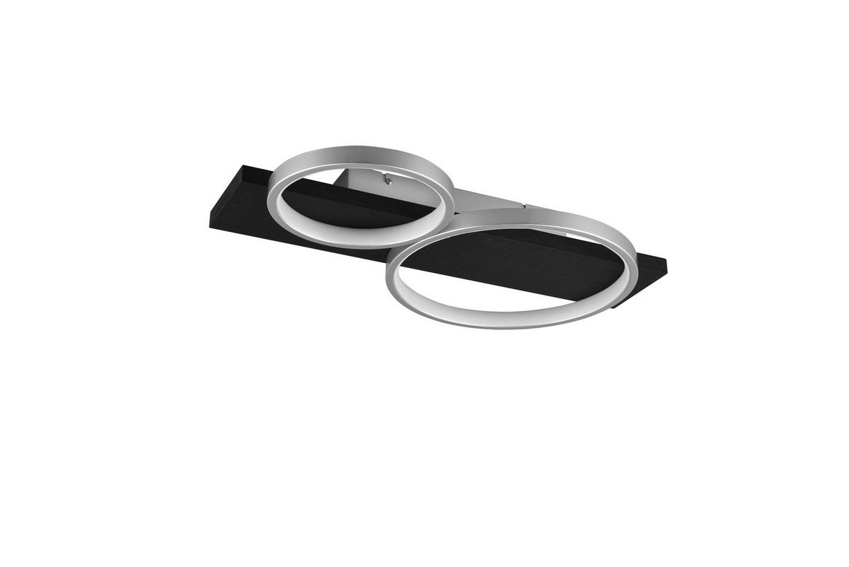 Led-deckenleuchte, Switchdim 643810287 Medera - Titanfarben/Schwarz, Basics, Holz/Metall (53,5/8,0/34,5cm) - Trio Leuchten