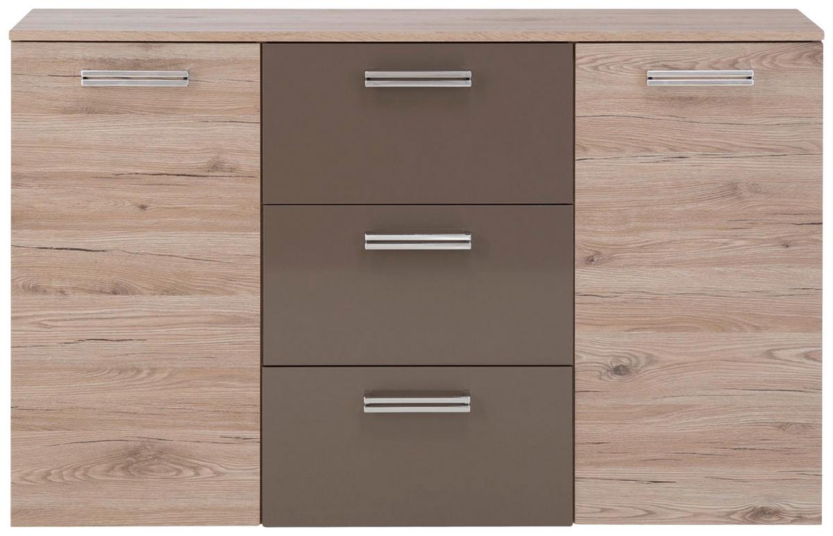 Komód Rossa Ii - bézs/tölgyfa színű, Modern, faalapú anyag (130/85/35cm)