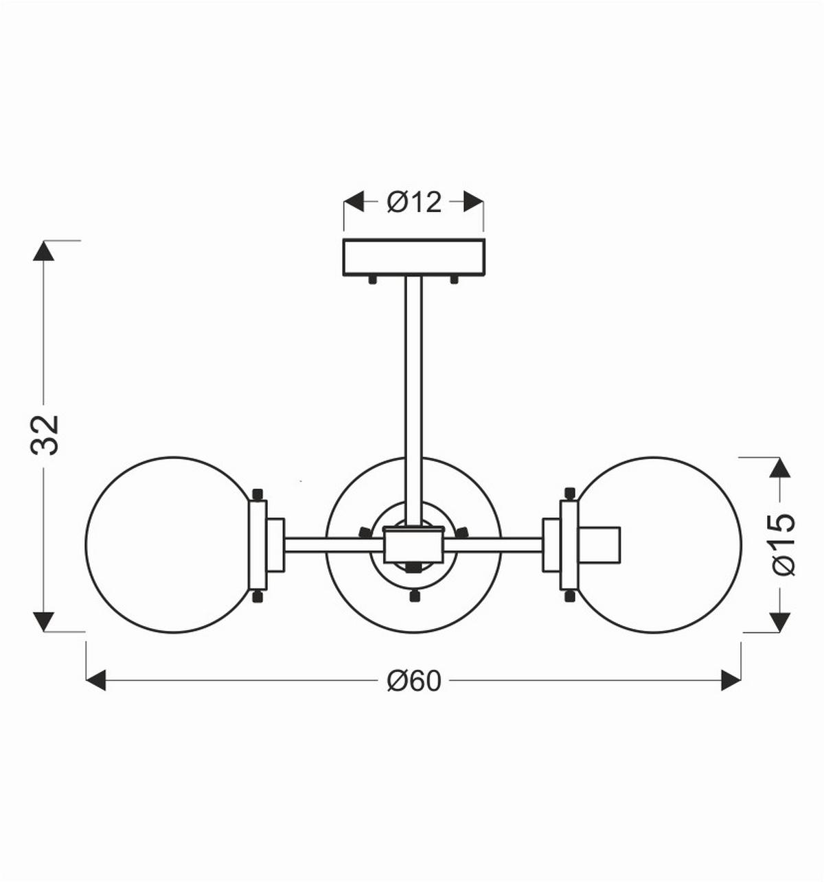 Hängeleuchte 33-01290 - Basics, Metall (60/60/32cm)