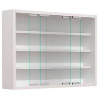 Hängevitrine Agisa M B: 57 Cm Weiß - Weiß, MODERN, Glas/Holzwerkstoff (57/40/10cm) - MID.YOU