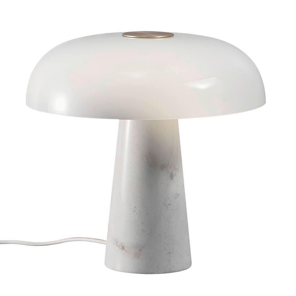 Tischleuchte Glossy Grau D: 32 cm - Grau, Design, Stein (32/32cm) - Nordlux