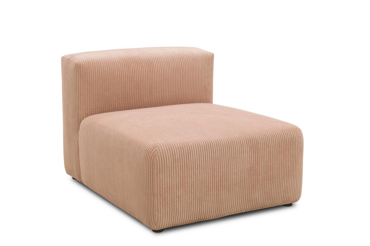 Sofaelement Rosa, Roségold B: 85 Cm - Roségold/Schwarz, Design, Textil (85/69/108cm) - MID.YOU