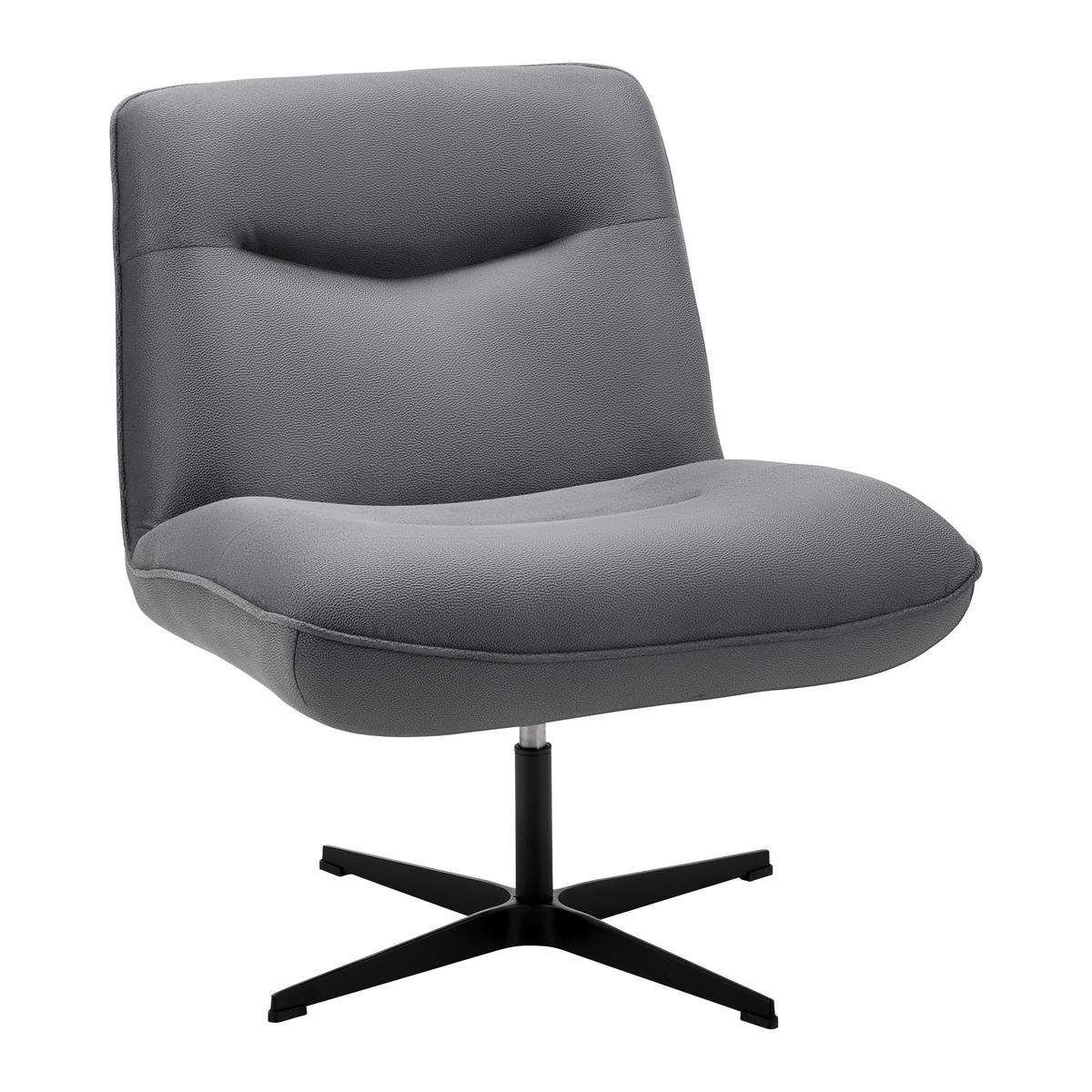 Křeslo SELENA - šedá/černá, Moderní, kov/dřevo (73/87/79cm) - Bessagi Home