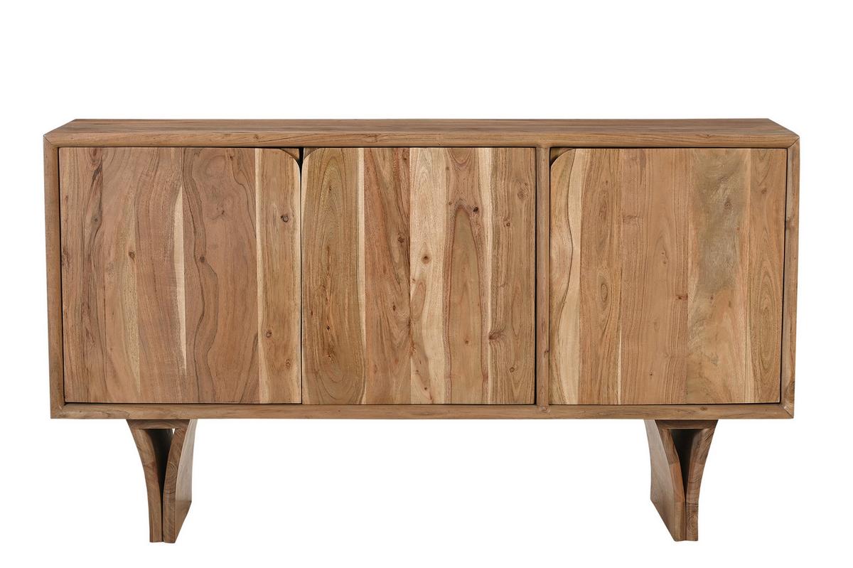 Sideboard Akazie B: 145cm - Naturfarben, Design, Holz (145/80/71cm) - MID.YOU