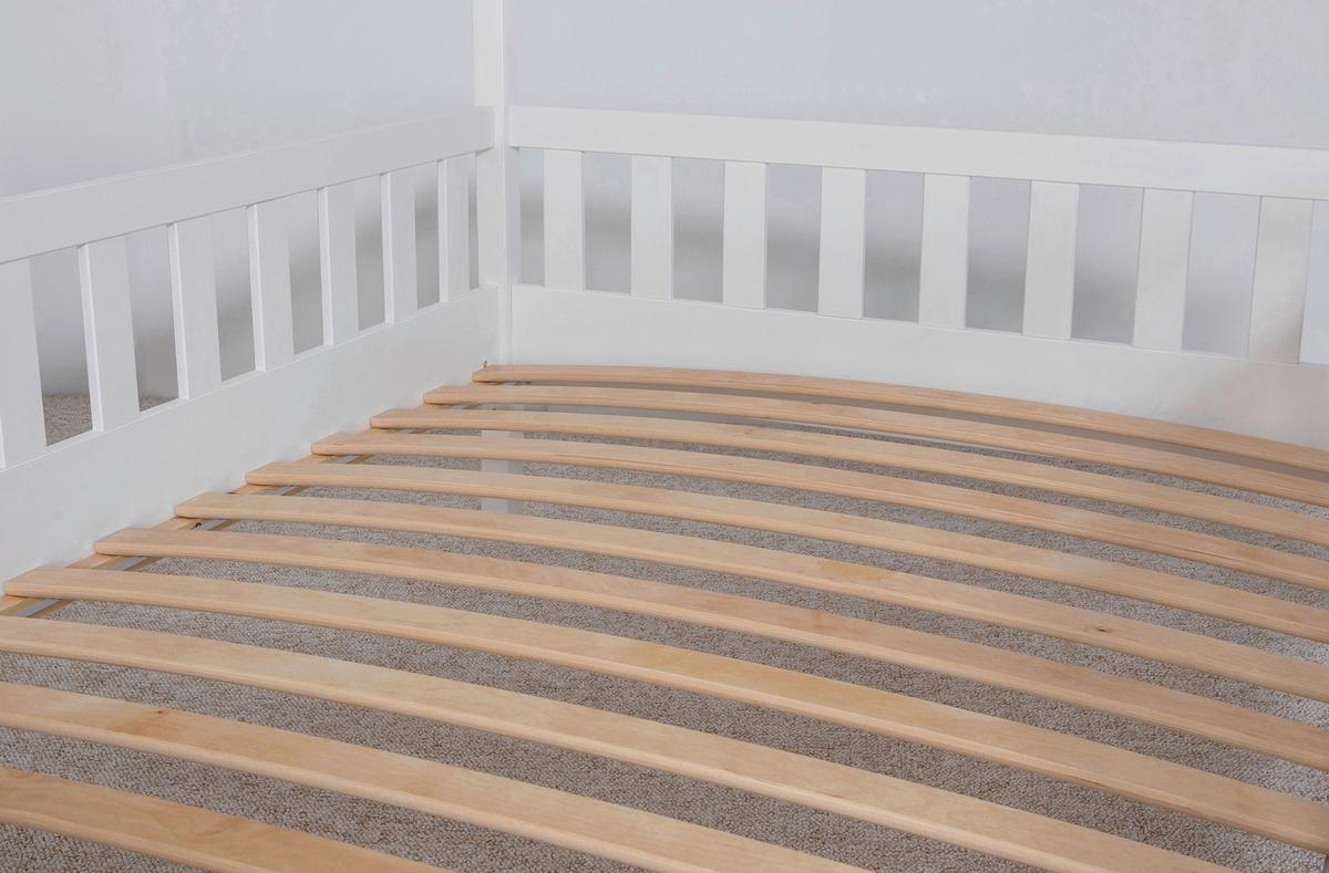 Hausbett Kim Weiß/Altrosa 140x200cm - Altrosa/Weiß, MODERN, Holz/Textil (140/200cm) - Livetastic