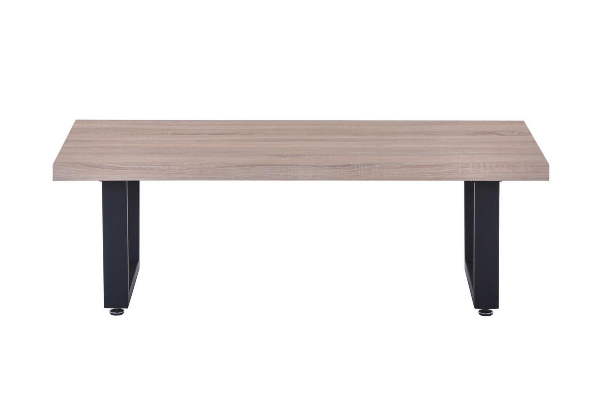 Couchtisch Naturfarben/Schwarz B: 120 cm - Schwarz/Naturfarben, Design, Holzwerkstoff/Metall (120/60/40cm) - MID.YOU