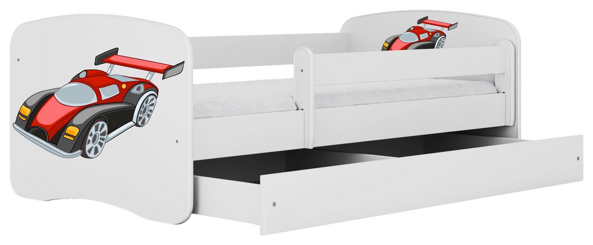 Kinder-/Juniorbett Babydreams inkl. Matratze 80x160 - Birkefarben/Weiß, MODERN, Holz/Holzwerkstoff (80/160cm) - MID.YOU