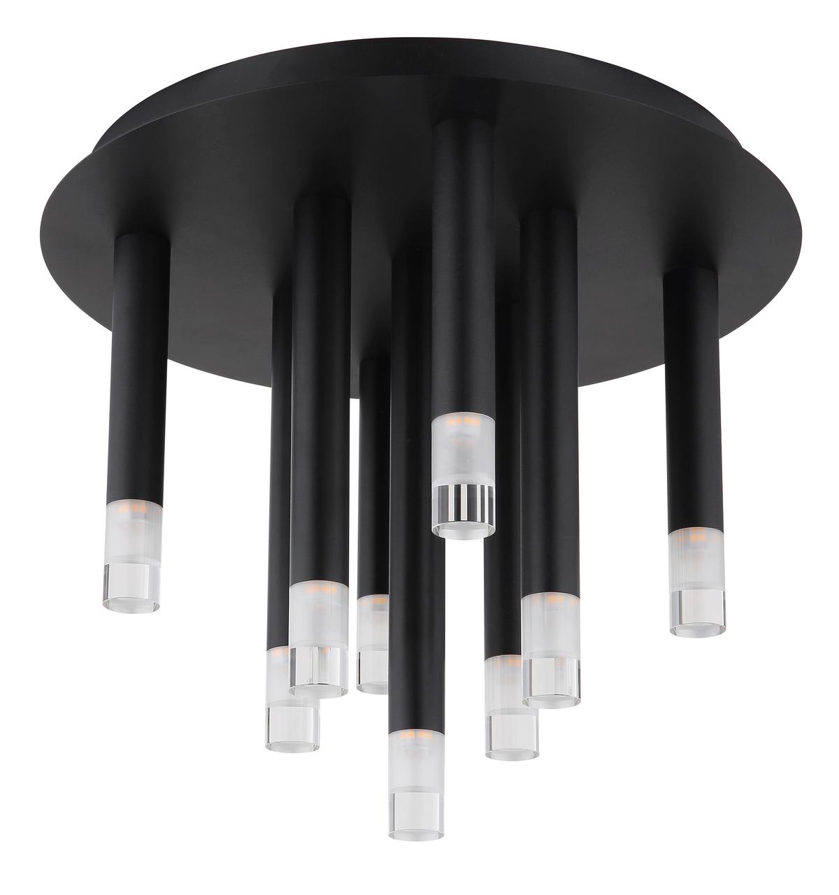 Deckenleuchte 15629-9d - Klar/Schwarz, Design, Kunststoff/Metall (34/29,6cm) - Globo