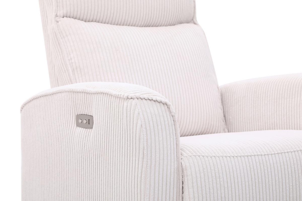 Fernsehsessel Leon Beige mit Relaxfunktion - Beige/Schwarz, Basics, Holz/Kunststoff (80/102/96cm) - Ondega