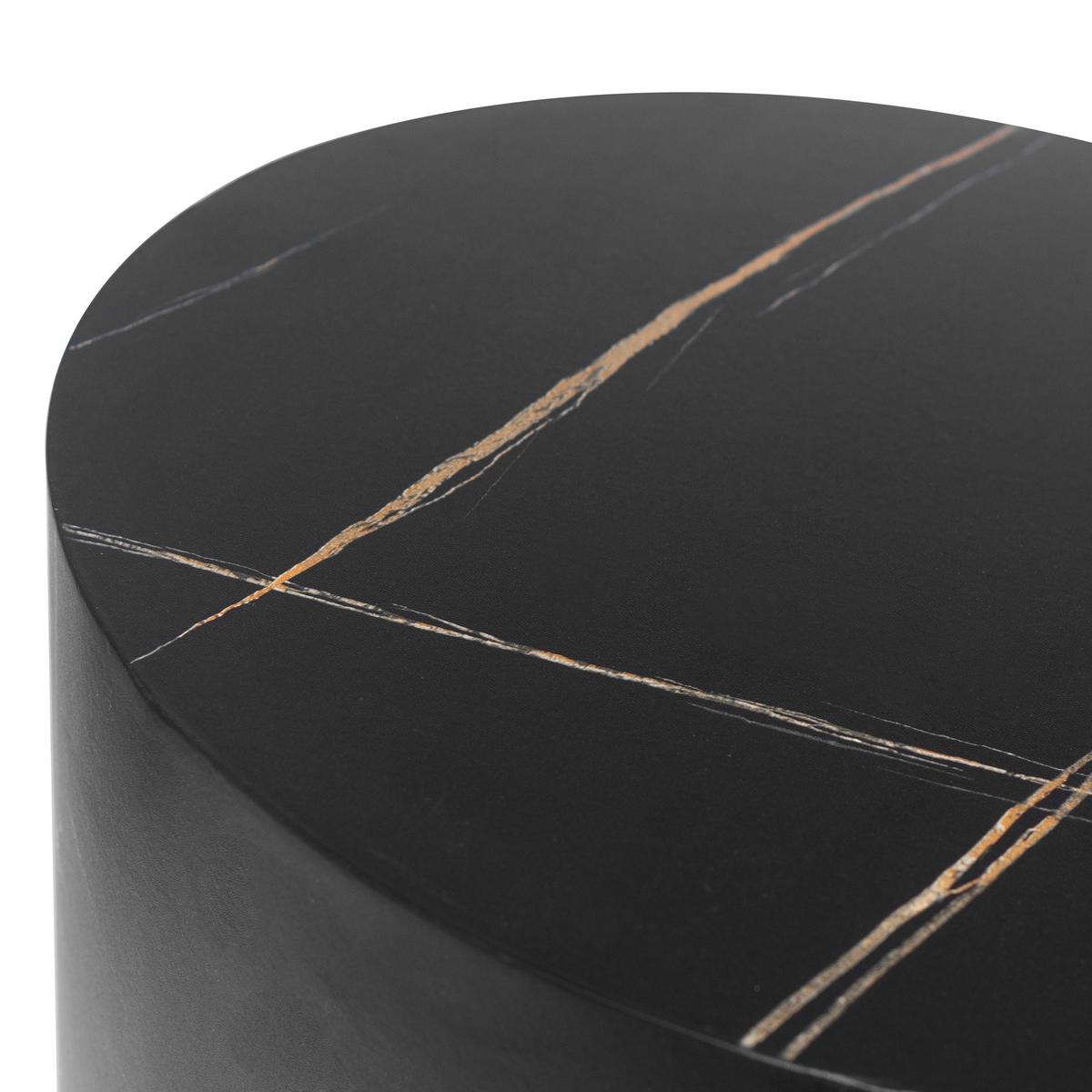 Beistelltischset Kairo Schwarz 2-teilig - Schwarz, Trend, Holzwerkstoff (48/38/38/32/40/30cm)