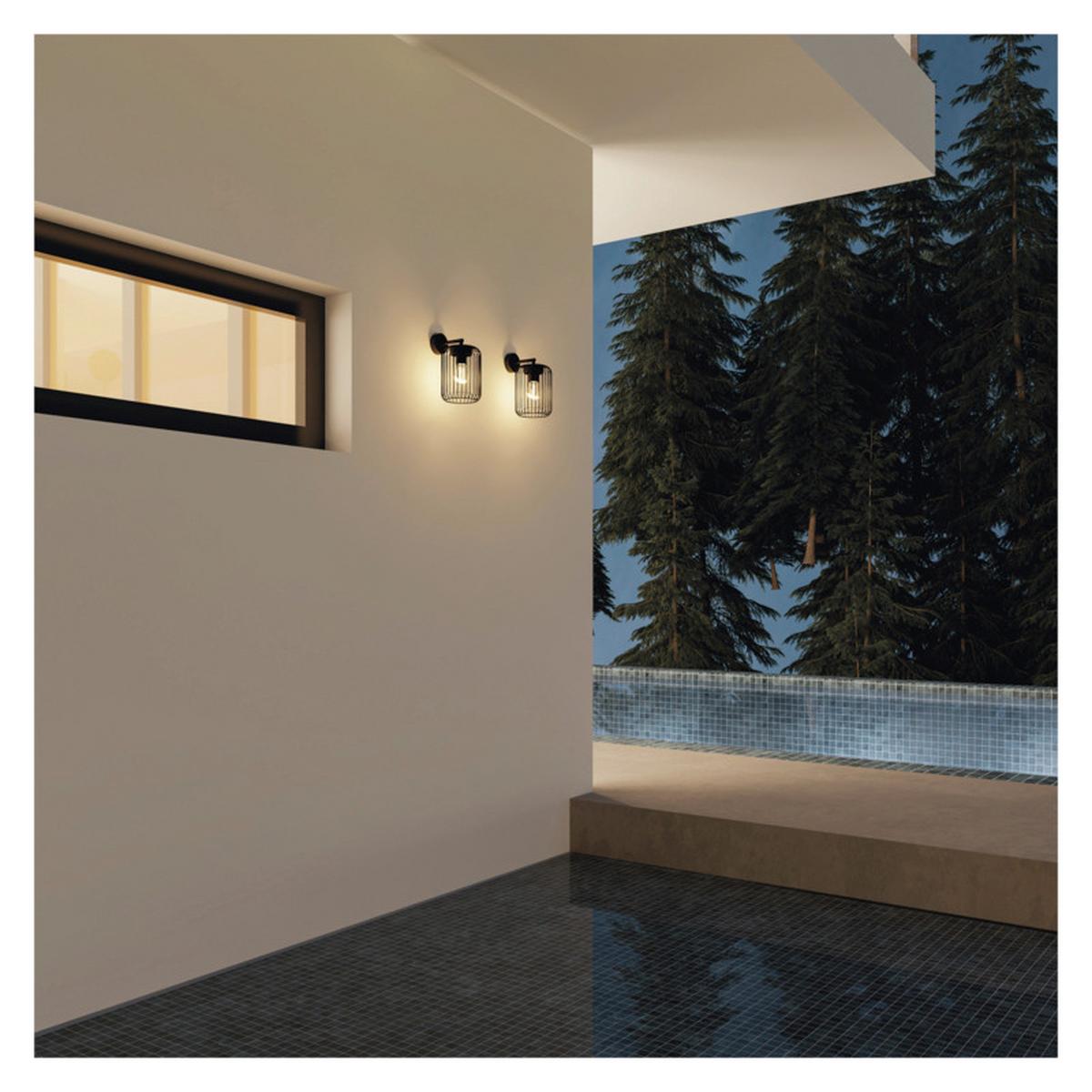 VONKAJŠIE LED SVIETIDLO SALVIA - čierna, Modern, kov/plast