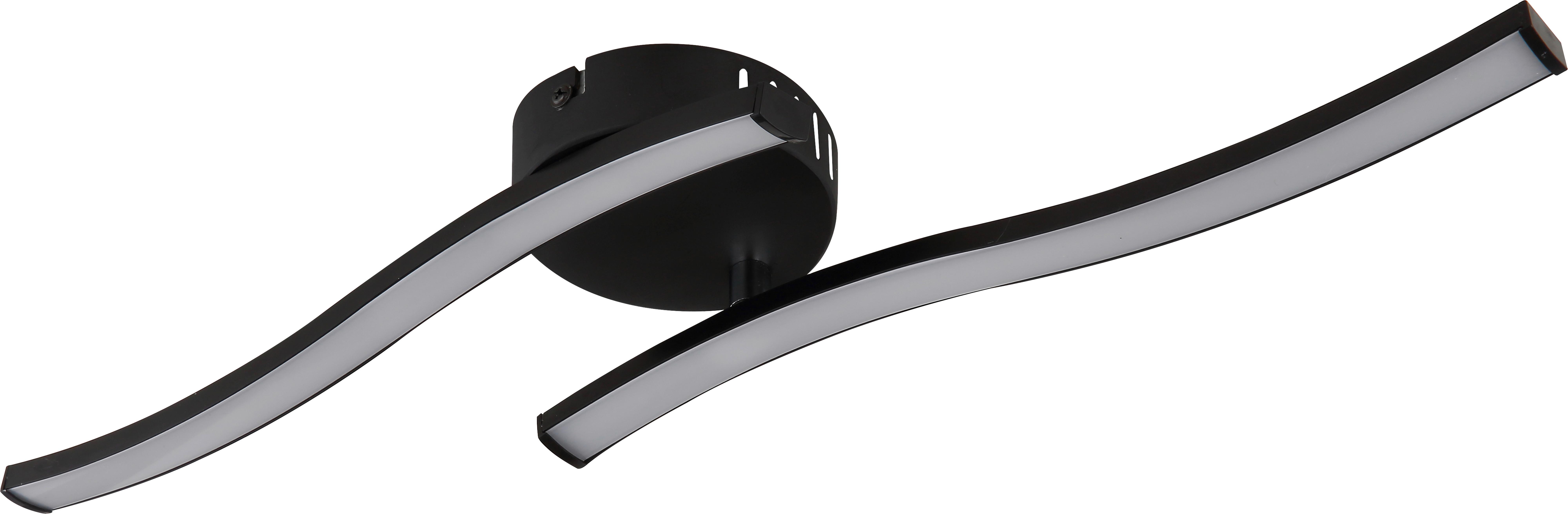 STROPNÍ LED SVÍTIDLO IPO - černá/opál, Moderní, kov/plast (51,5/10/7,6cm) - Mömax