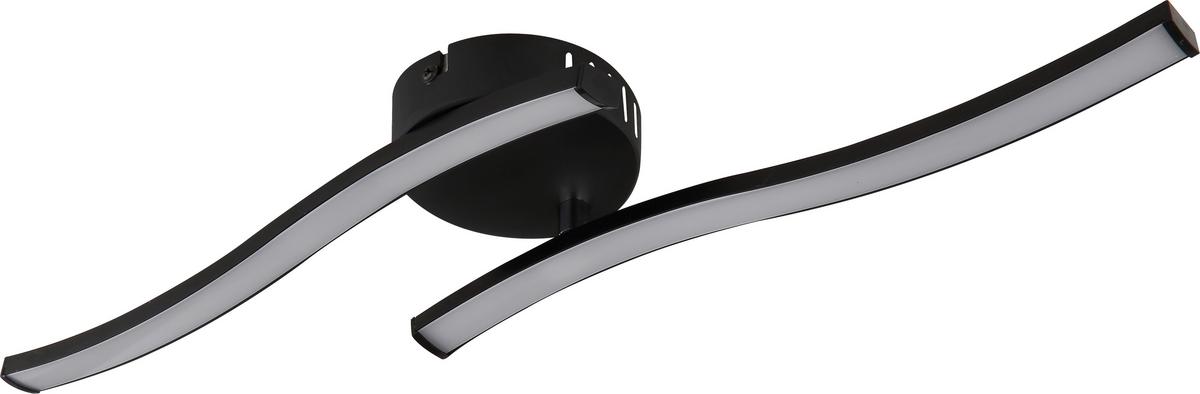 STROPNÉ LED SVIETIDLO IPO - čierna/opálová, Modern, kov/plast (51,5/10/7,6cm) - Mömax