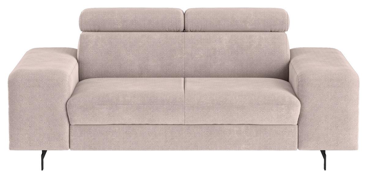 2-Sitzer-Sofa Emma Creme B: 198 cm - Creme/Schwarz, Textil (198/81/100cm) - MID.YOU