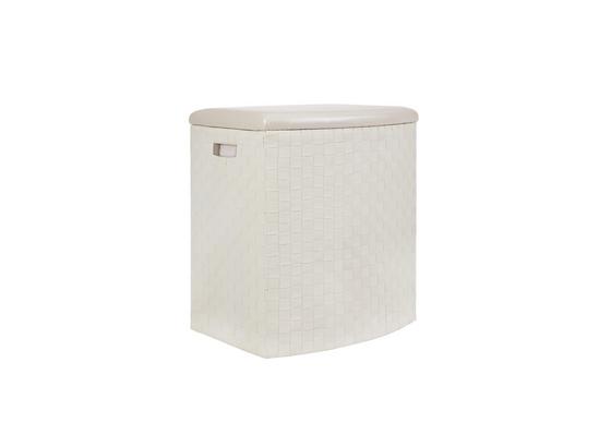 Wäschetonne Ghada, Weiß, Gr. L - Weiß, KONVENTIONELL, Textil (49,5/37/56cm) - Luca Bessoni Wäschetonne Ghada, Weiß, Gr. L - Weiß, KONVENTIONELL, Textil (49,5/37/56cm) - Luca Bessoni