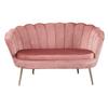 2-sitzer-sofa Rosa B: 136 Cm - Goldfarben/Rosa, MODERN, Textil (136/78/77cm) - Livetastic