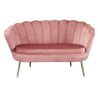 2-sitzer-sofa Rosa B: 136 Cm - Goldfarben/Rosa, MODERN, Textil (136/78/77cm) - Livetastic