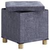 Úložný box na sedenie SIZOS M svetlosivá - hnedá/svetlosivá, Modern, kompozitné drevo/textil (38/40/38cm) - MID.YOU