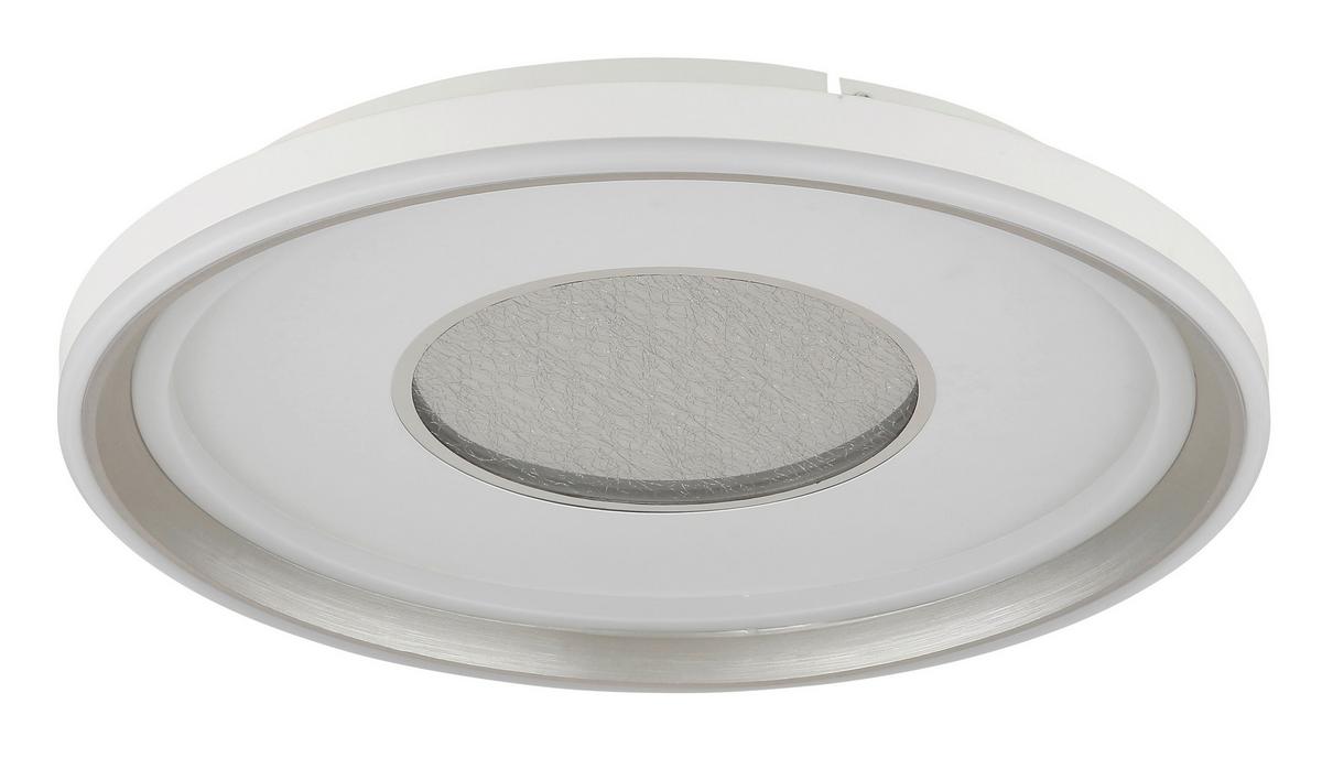 Led-deckenleuchte Eila Weiß Champagner D: 48 Cm - Champagner/Weiß, Design, Kunststoff/Metall (48/7,5cm) - Globo